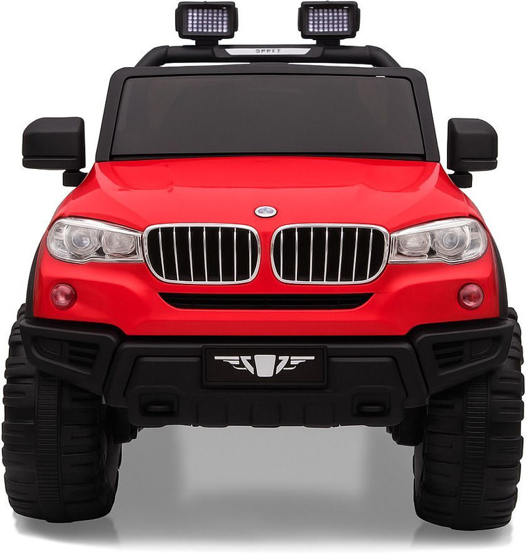 URBAN TOTS 12V POBO Ride-On Jeep | Remote Control, Lights & Bluetooth Music, BMX Red Jeep Battery Operated Ride On(Red)