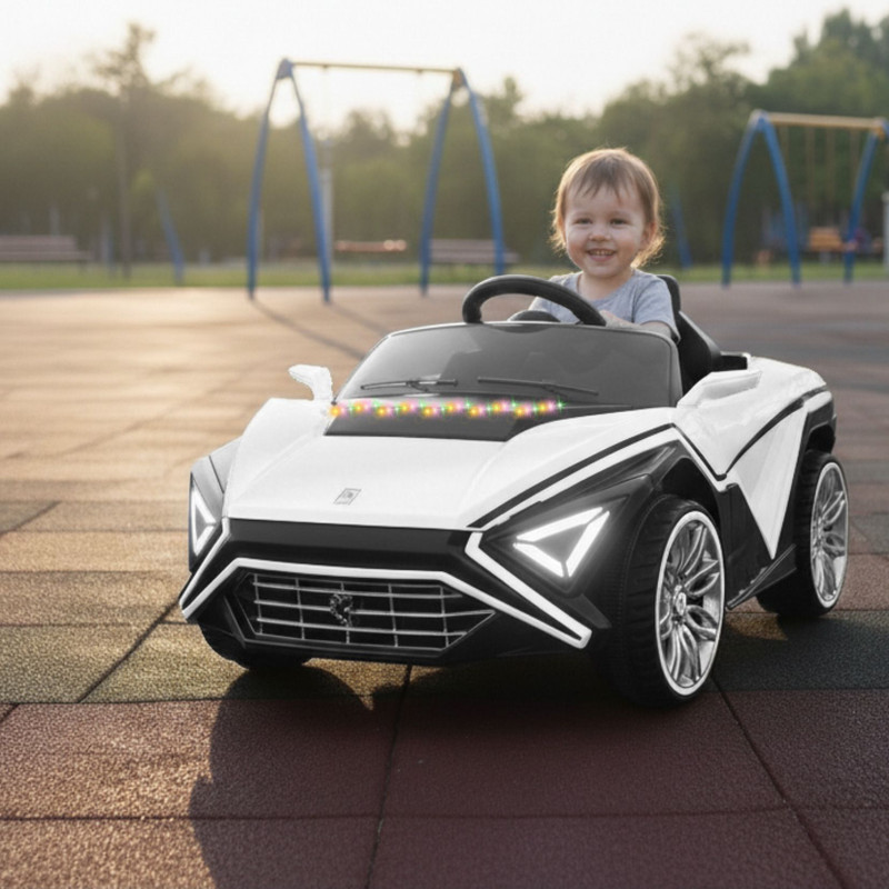 CLEVER FOX Rechargeable Battery Operated Ride on Toy Car for Kids, Electric Vehicle Car Battery Operated Ride On(White)