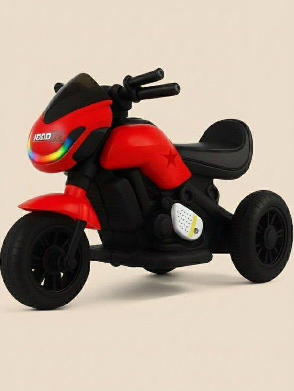 Pandaoriginals Ninja Ev With Music And Lights, Forward and Backward Gear, Built in MP3 player Bike Battery Operated Ride On(Maroon)