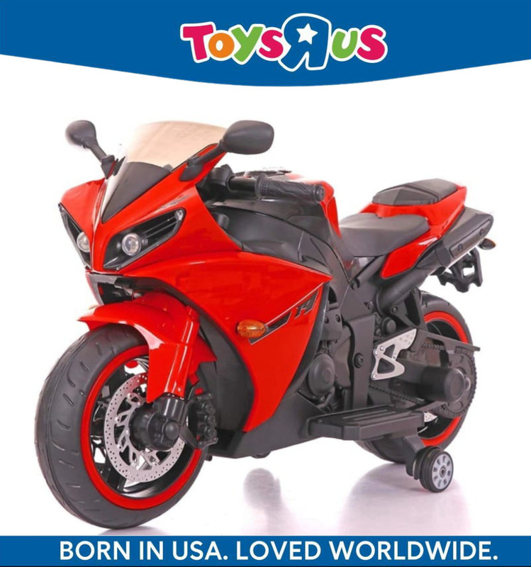 Toys R Us Avigo Yamaha R1 Plastic Bike with Rechargeable Battery Operated Bike Battery Operated Ride On(Red)