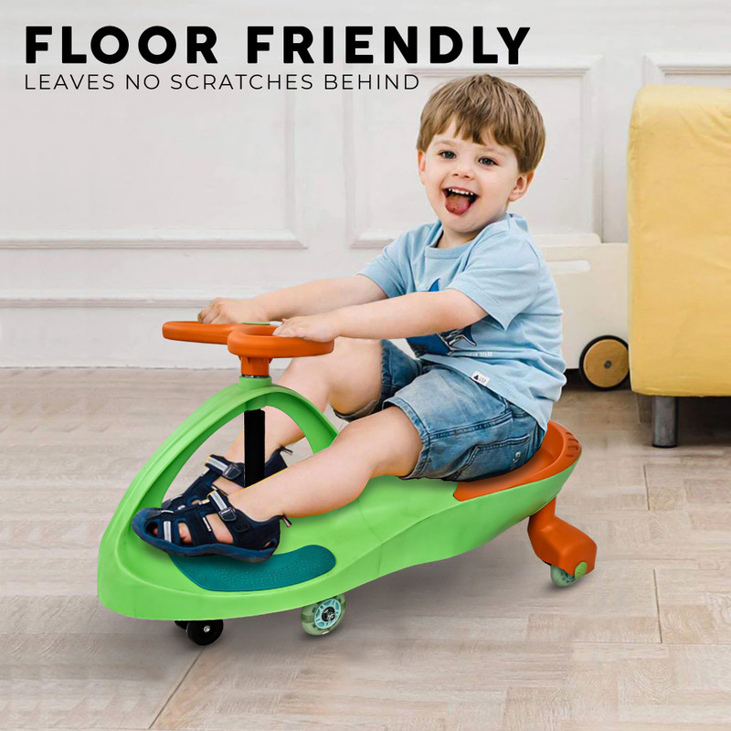 TYGATEC Swing Car Ride On With 360 Rotating Handle & PU Wheels, 50kg Weight Capacity Car Car Non Battery Operated Ride On(Purple)