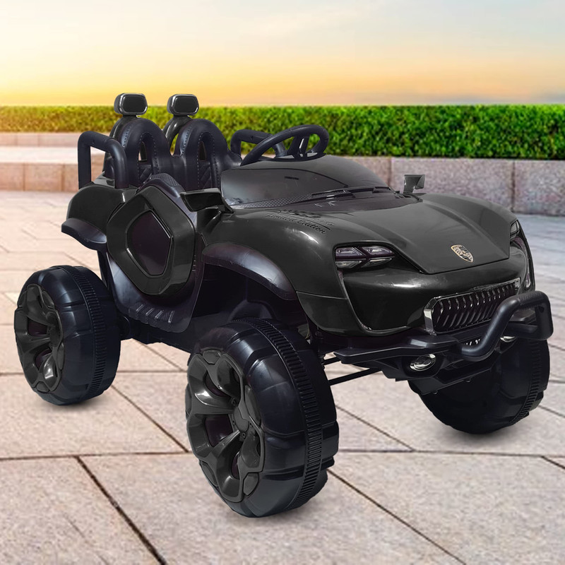 letzride Kids Porsche Electric Jeep, 12V Battery Control Age 1 -7 Jeep Battery Operated Ride On(Black)