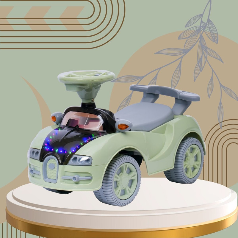 JoyRide Baby Ride-On Buzz Rider Car for Kids | Storage | Music & LED Lights 1 to 3 Years Rideons & Wagons Non Battery Operated Ride On(Green)