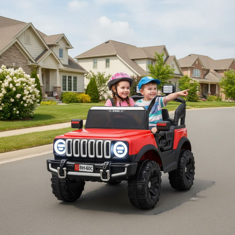 PP INFINITY Kids THAR 12V Electric Ride On Jeep For Kids With Remote Control, Music 1-6 Yrs Jeep Battery Operated Ride On(Silver)
