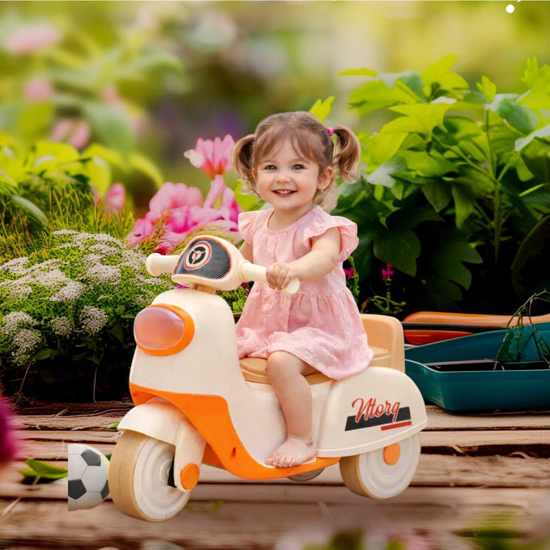 HornFlow Scooter Battery Operated Ride On(White)