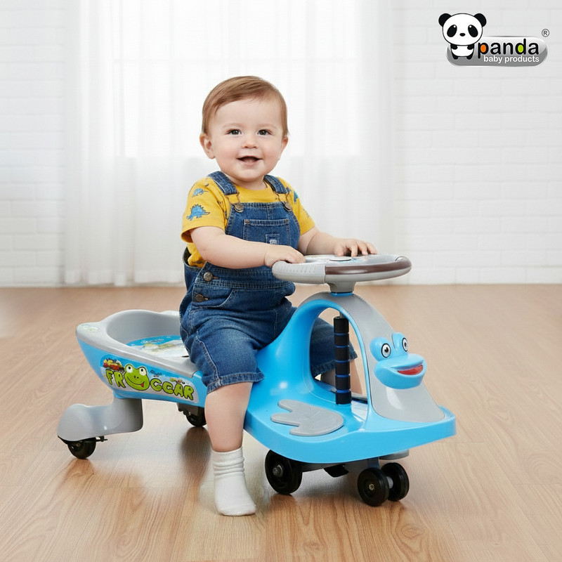 PANDA BABY PRODUCTS Strong & durable Frog Ride-On Push Swing Car for Kids with effortless movement Rideons & Wagons Non Battery Operated Ride On(Pink)