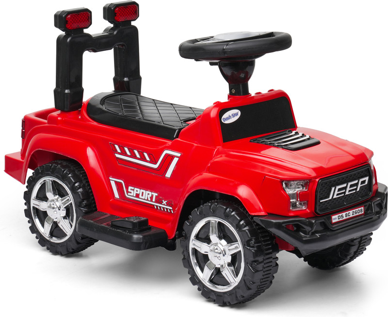 JoyRide Premium Electric Jeep Car For Kids | Foot Accelerator & Rechargeable |2to5 Years Jeep Battery Operated Ride On(Red)