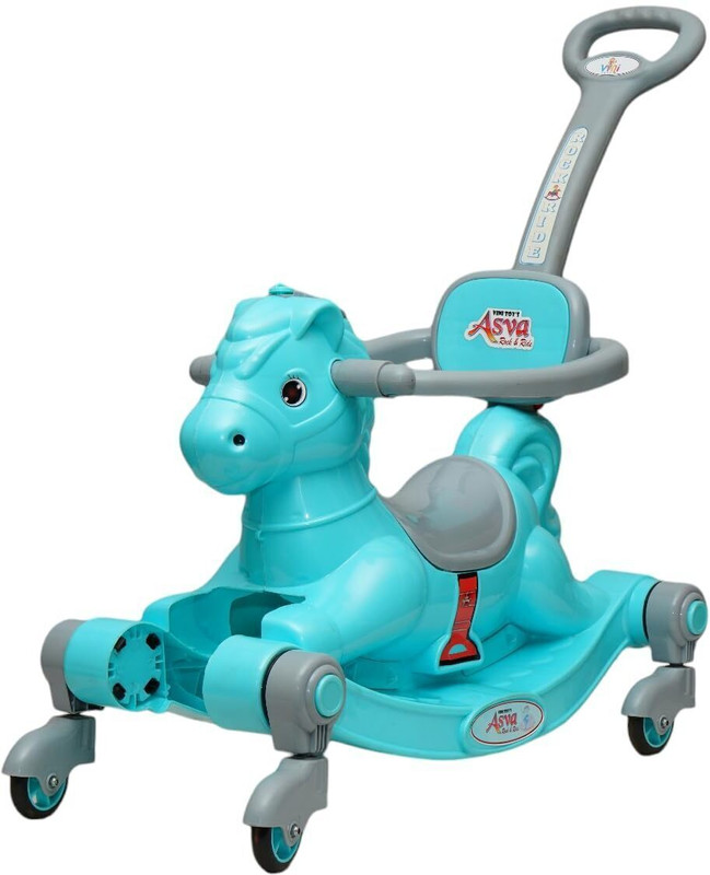 Vini Toys Baby Yellow Horse Rider With Rhyme Systum Rideons & Wagons Non Battery Operated Ride On(Yellow)