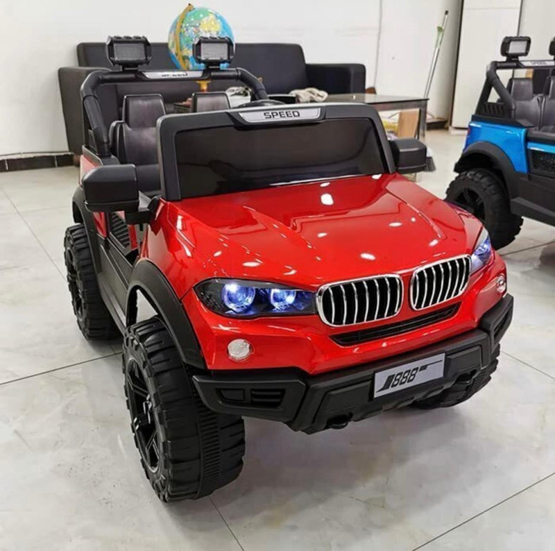 THELHARSATOYS Kids 12V Ride-On Electric Jeep with Remote Control Jeep Battery Operated Ride On(Red)