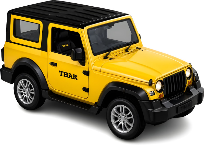 PCP Thar Die-Cast Car Battery Operated Ride On(Yellow, Black, Silver)