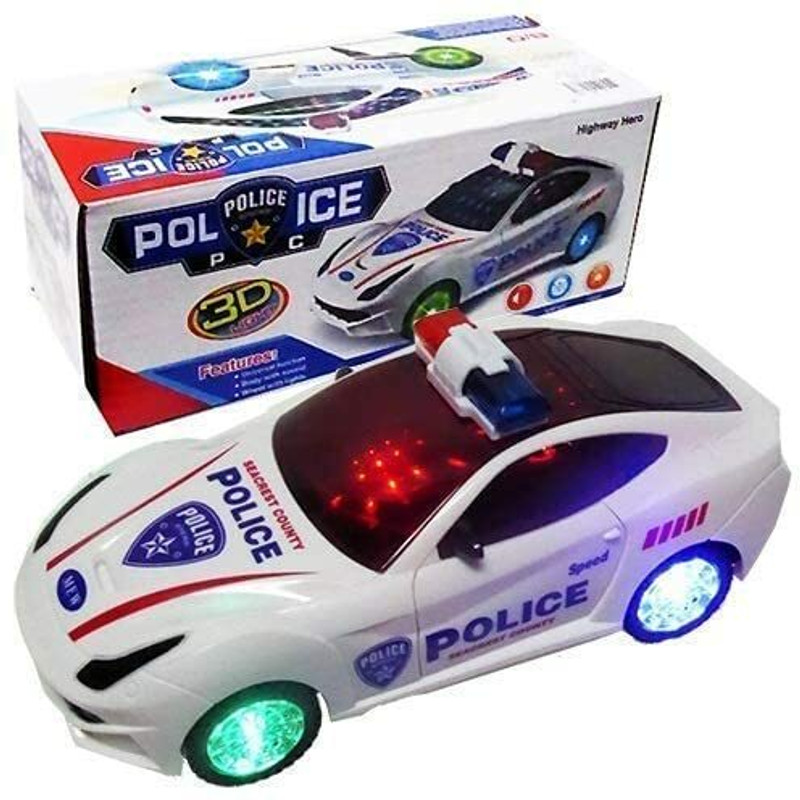mega shine Police Car Toy for Kids - Bump and Go Cop Car(Multicolor)