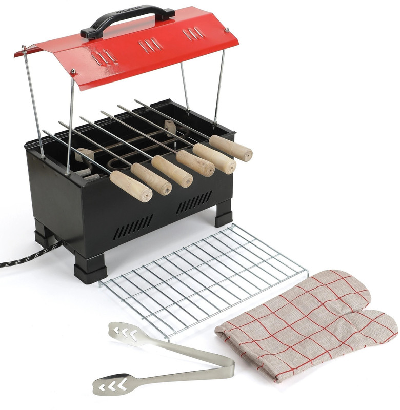 SUNBERG Electric & Non Electric Barbecue Grill & Tandoor Set (Red), Toaster Barbeque Grill Electric Grill Electric Tandoor Electric Tandoor