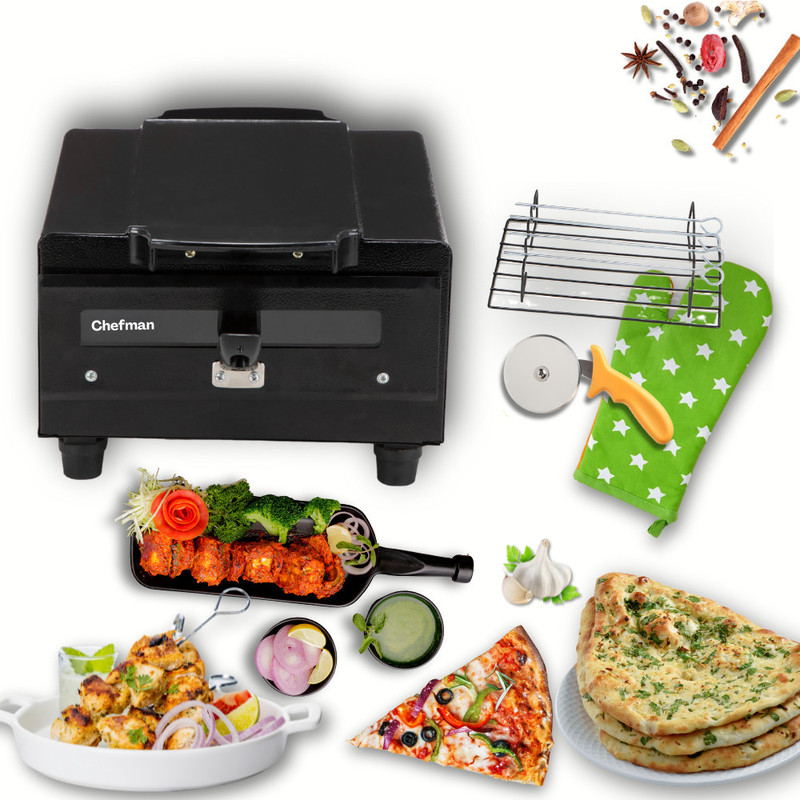 Chefman 10 Inch Mini Pizza Maker Oven | Lightweight & Easy-to-Use for Delicious Meals Electric Tandoor