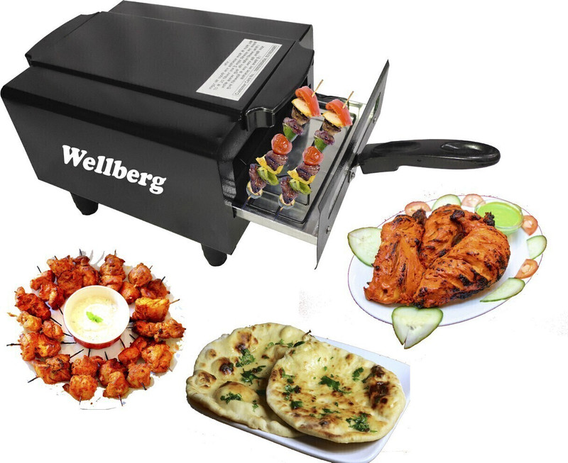 WELLBERG Advance Mini 10-Inch Combo for Naan & Pizza Maker � Versatile Cooking for Home Electric Tandoor
