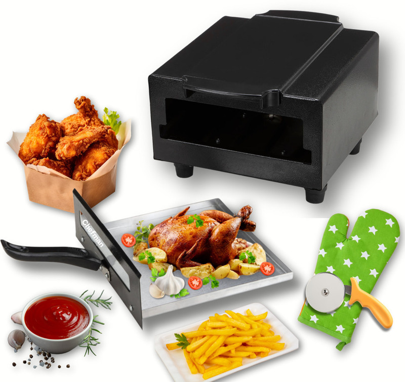 Chefman Compact Pizza Maker Oven | 1500W | Healthy Cooking, Toasting, Grilling & Baking Electric Tandoor