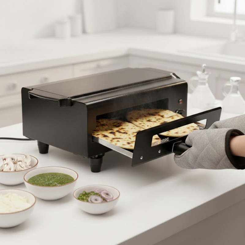 WELLBERG 2200W High Performance Tandoor 16 Inch for Indoor Home Kitchen Cooking Electric Tandoor