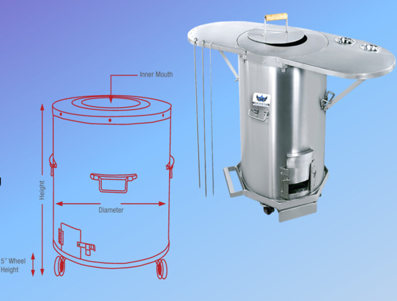 abcd 1122electric tandoor weels Electric Tandoor