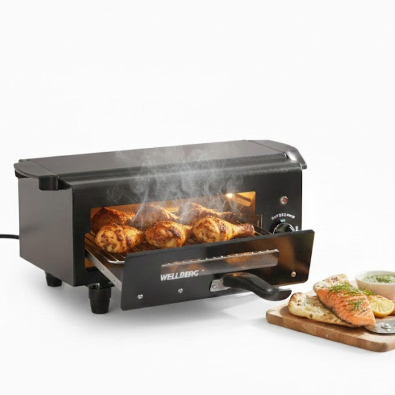 WELLBERG 16 Inch Indoor Tandoor 2200W for Roti Naan Tikka Pizza Kitchen Use Electric Tandoor