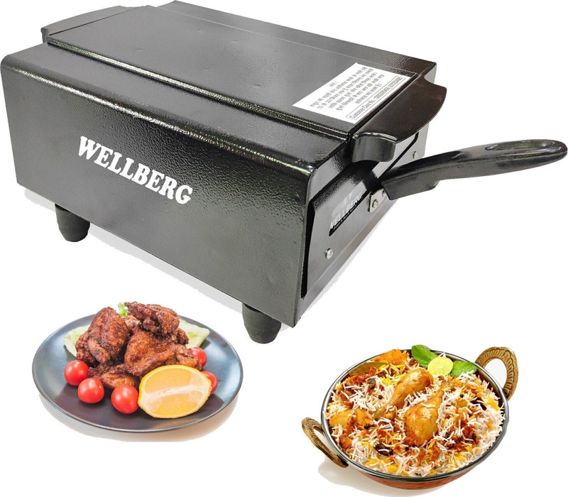 WELLBERG 14-Inch Premium Pizza Oven for Grilling, Healthy Tandoori, and Roasting at Home Electric Tandoor