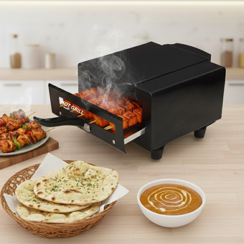 Hot Grill Mini Electric Pizza Oven 10 Inch 1500W Portable Countertop Baking Oven Pizza Maker(Black)