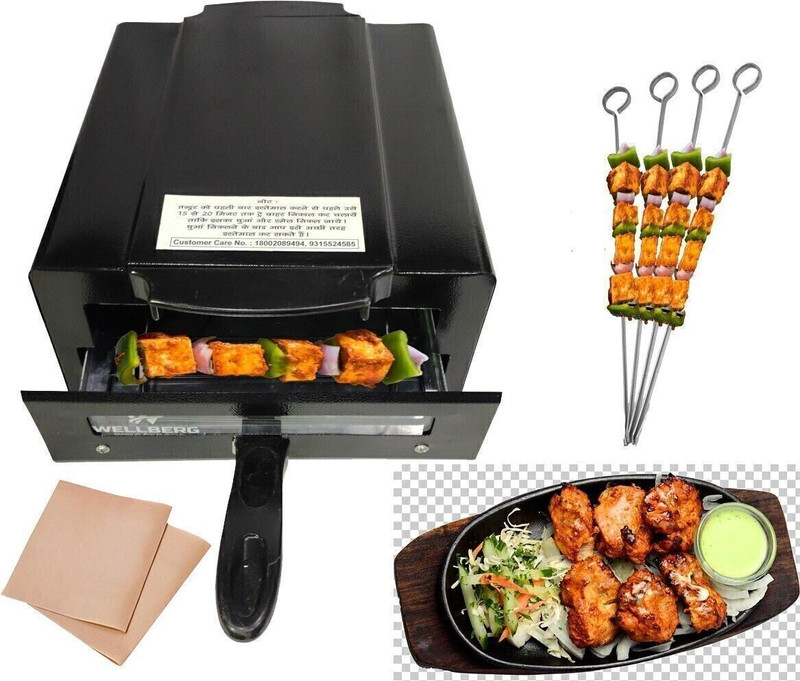 WELLBERG Heavy-Duty Pizza Oven for Healthy Roasting, Grilling, and Oil-Free Cooking Needs Electric Tandoor