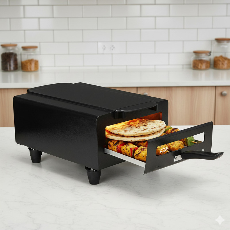 KGF 14 Inch 2000W Home Grill Oven with Stainless Steel Heating Element for Kitchen Electric Tandoor