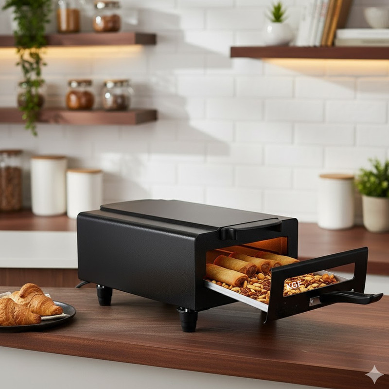 KGF 14 Inch 2000W Countertop Grill with Stainless Steel Coil for Quick Cooking Electric Tandoor