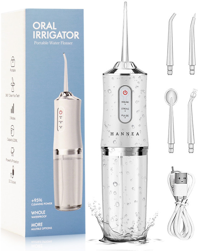 ELEPHANTBOAT Flosser, Flossers for Teeth,Electric Toothbrush with Water Flosser with 3 Electric Toothbrush(White)