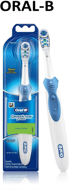 Oral-B CROSS ACTION POWER DUAL CLEAN PACK OF 1 Electric Toothbrush(blue and...