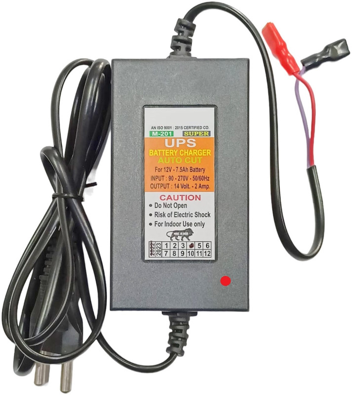 BALRAMA Charging 7.5Ah - 20Ah 12v SMPS UPS Battery Charger 12 Volt Power Supply Adapter  Camera Battery Charger(Black)