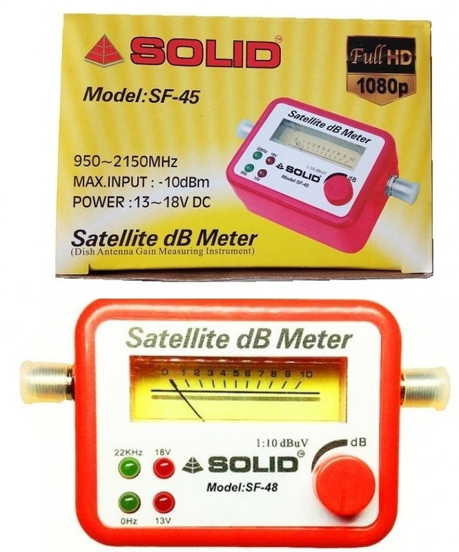 BALRAMA Operated by LNB Power SOLID Analogue SF-45 Satellite dB Meter Dish Signal Tester 0 W AV Control Receiver(Red)