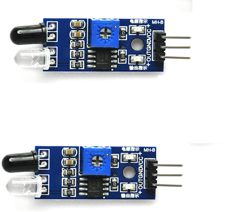 APTECHDEALS IR Infrared Sensor Module Reflective Photoelectric Light Intensity DIY Kit for Arduino UNO (Pack of 2pcs) Security Circuit and Motion Detector Electronic Hobby Kit