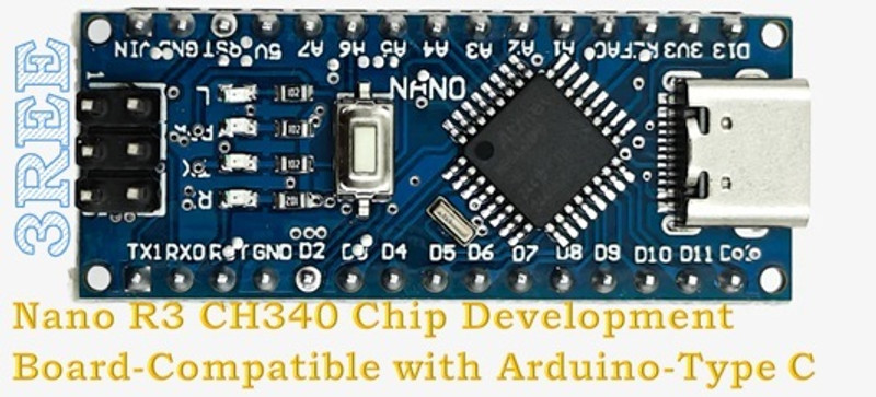 3REE HIGH QULITY Nano R3 CH340 Chip Development Board-Compatible with Arduino-Type C Micro Controller Board Electronic Hobby Kit