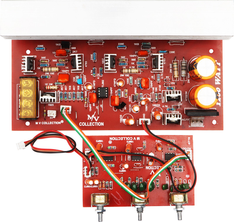 M V COLLECTION 1200 WATT PMPO AMPLIFIER BOARD WITH INBUILT BASS TREBLE BOARD HIGH QUALITY Electronic Components Electronic Hobby Kit