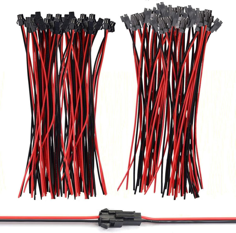 TAAPSEE 20Sets 15cm 22AWG 2-Pins Female & Male Plug Connector Wire Cables for Arduino Miscellaneous Electronic Hobby Kit