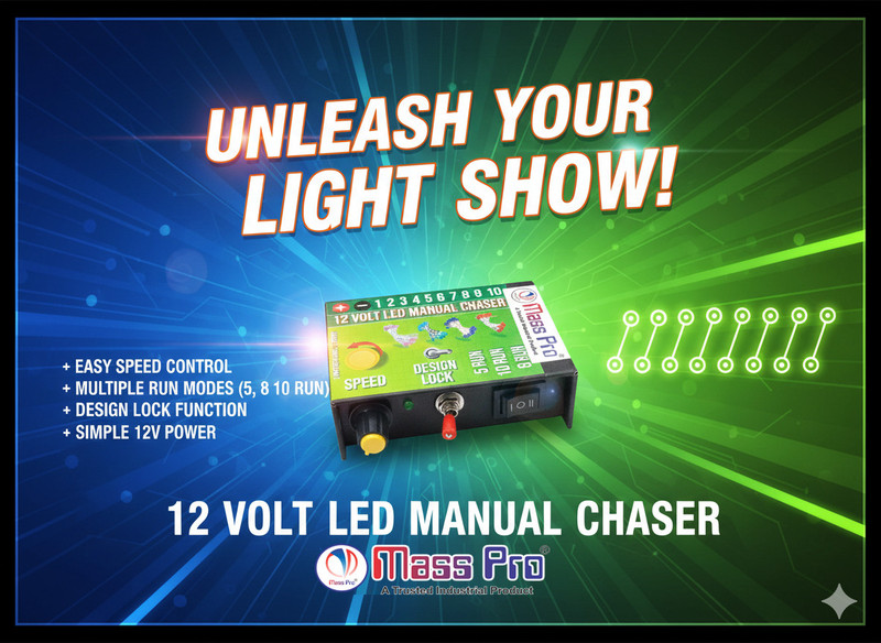 Mass Pro 10 Line Channel 12V LED Lights Manual Chaser Electronic Components Electronic Hobby Kit