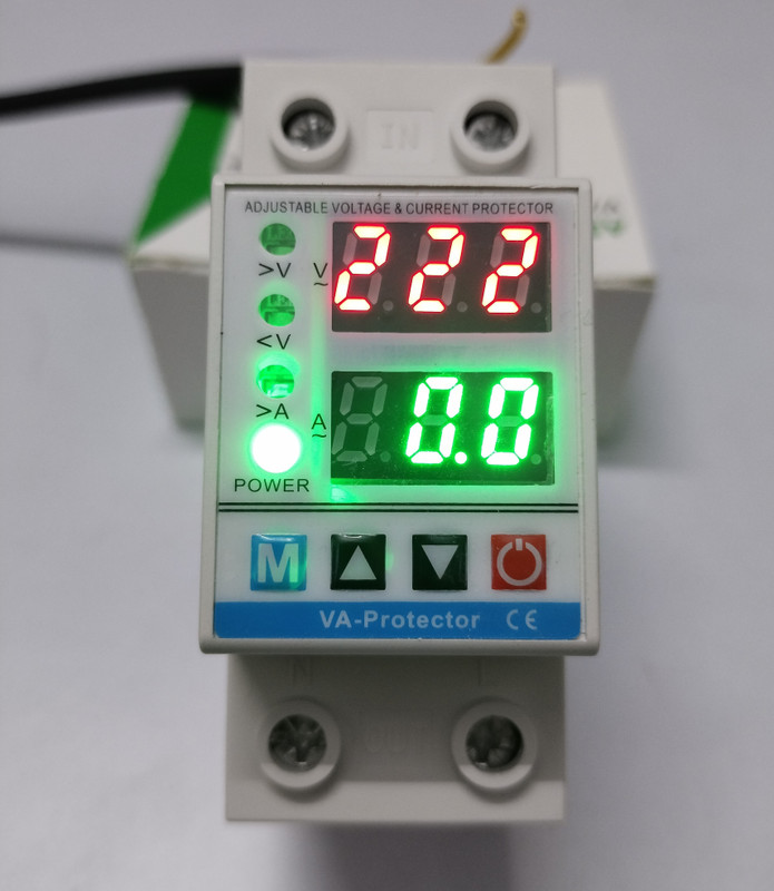 electrolight High quality 63A 230V adjustable digital over under voltage protector Din rail. Power Supply Electronic Hobby Kit