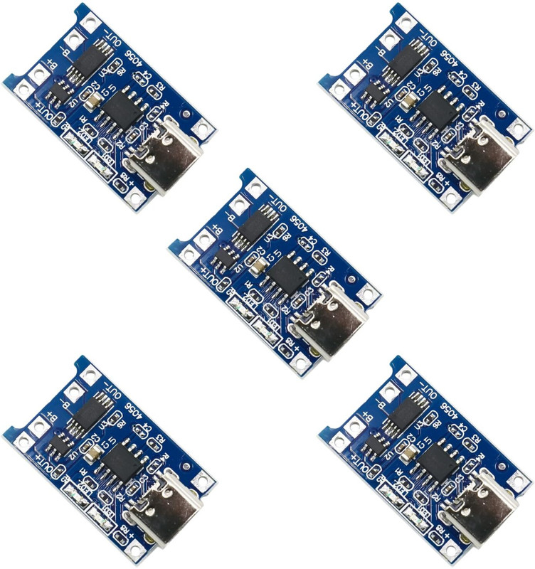 electro 5PCS TP4056 C TYPE Charging Module for 18650 Lithium Battery Electronic Components Electronic Hobby Kit