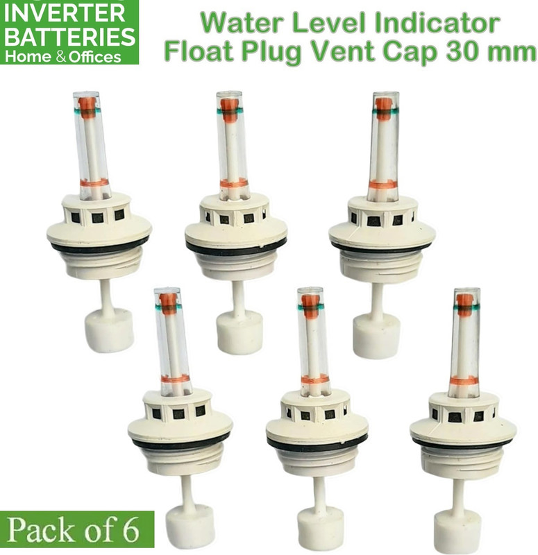 BALRAMA Battery Water Level Indicator Home Inverter Battery Tubular Flat Tall Float Cap 0 ft Battery Jumper Kit