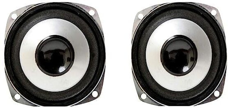 Classic Premium 3 Inch Full Range Metal Speaker Pair | High Bass DIY Home Audio Sound Recorder and Sound Circuit Electronic Hobby Kit