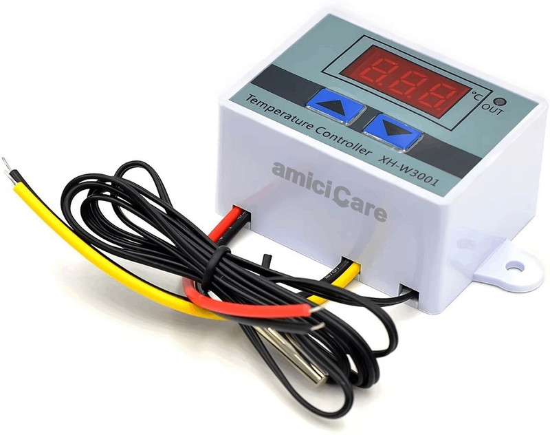 amiciSmart AC 220V 1500W Temperature Controller Switch Temperature Sensor and Controller Electronic Hobby Kit