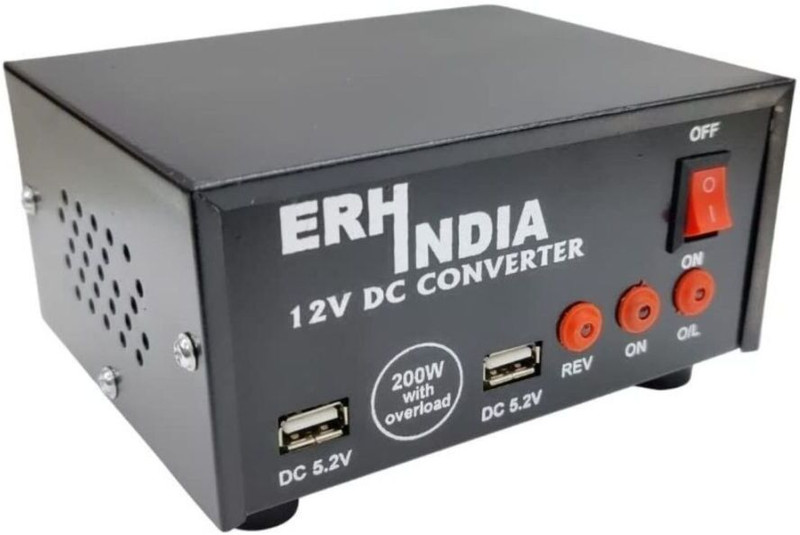 Esptronics 200W Dc to 220v Ac Converter Mini Car Inverter for LED TV, Mobile, Laptop Combo Set(Black)