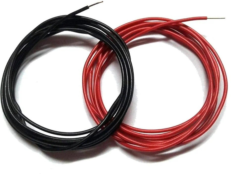 gobagee Core Breadboard Wire 23 Gauge Hookup Wire 1 Mtr each of 2Color, Total 2 Mtr Power Supply Electronic Hobby Kit