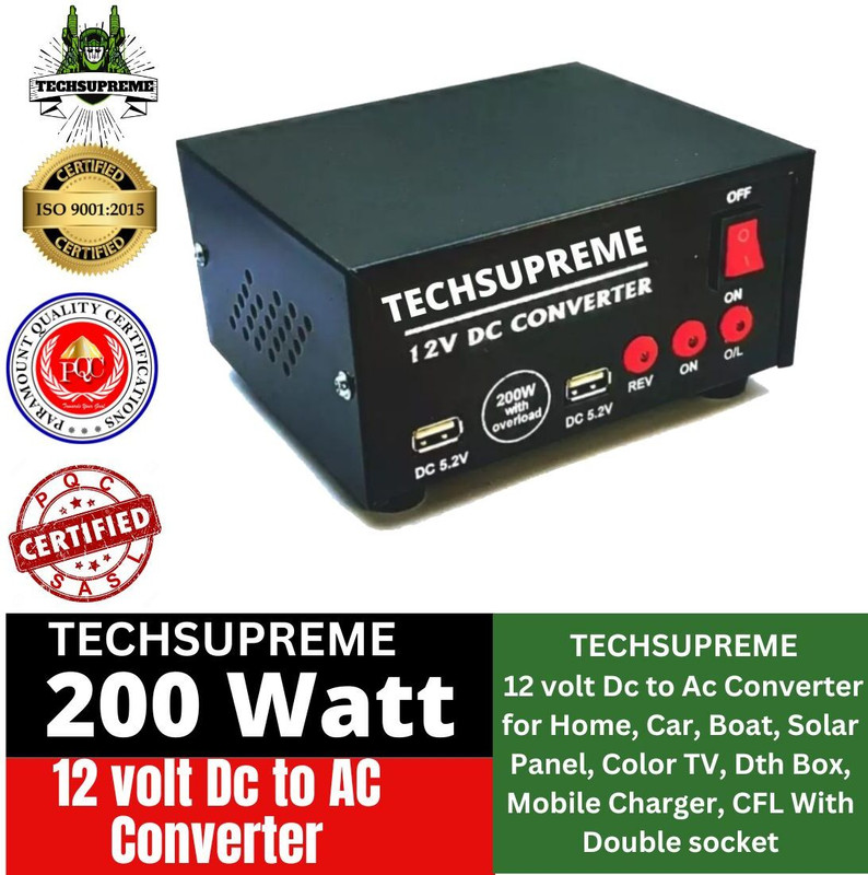 TechSupreme 12v dc to ac converter 200w kit A1 Electronic Components Electronic Hobby Kit