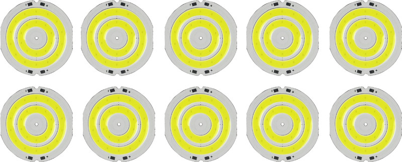 Wizzo (10 Pieces) DC 4 Volt 8 Watt Bright SMD LED Chips Jalebi Shape {Cool White} Light Electronic Hobby Kit