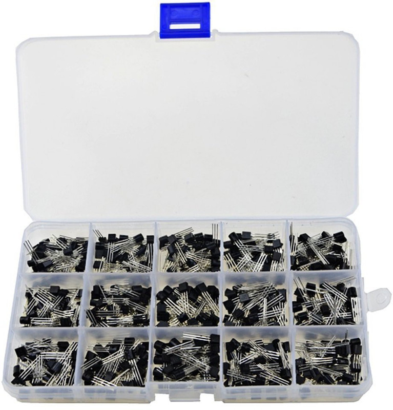 IDUINO 600PCS 15Values 40-160V 50-600mA NPN PNP Power Transistor Kit Electronic Components Electronic Hobby Kit