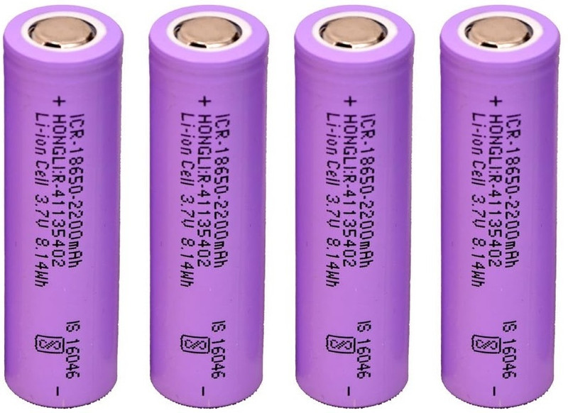 SG Flash 4 PCS 18650 Li-ion Rechargeable 2200mAh Lithium 42 GRAMS EACH Electronic Components Electronic Hobby Kit