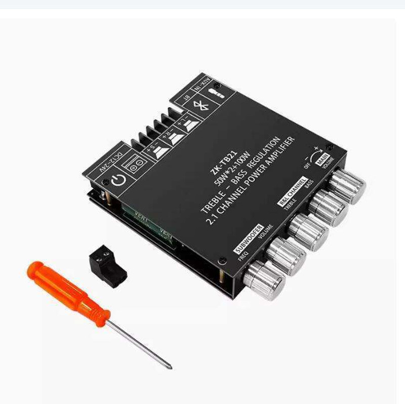 IOTaudios ZK-TB21 TPA3116D2 5.0 Power Amplifier 2*50W+100W Subwoofer Miscellaneous Electronic Hobby Kit