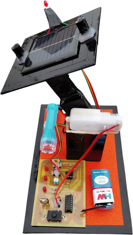 project hub Solar Sun Tracker (Single Axis ) HAND MADE Educational Electronic Hobby Kit