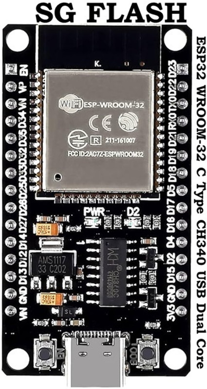 HouseOfCommon ESP32 WROOM-32 C Type CH340 Electronic Components Electronic Hobby Kit